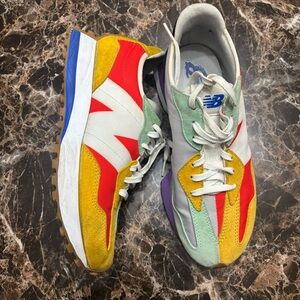 New Balance 327 Multicolor Suede & Mesh Runner - Yellow, Red, Mint, Purple, Grey